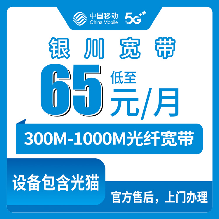 2026年8月26日宁夏灵武市移动宽带咋选？月包65元起，300M到1000M到底办哪个划算