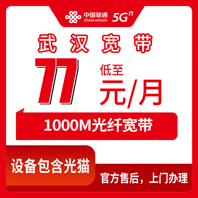 2026年10月15日湖北省武汉江汉区联通1000M宽带怎么选？77到119元月包套餐的一次实测记录